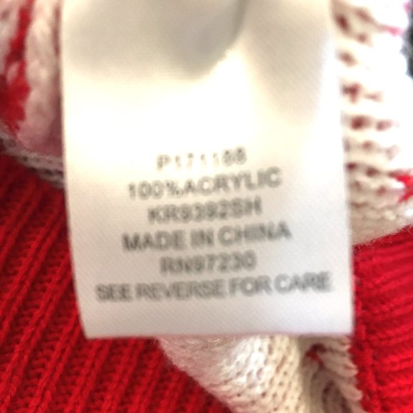 Ugly Christmas Sweater Red knit w/ Reindeer by Absolutely Famous EUC - Picture 11 of 12